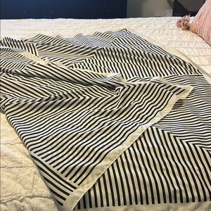 Chic Striped Black and White Scarf